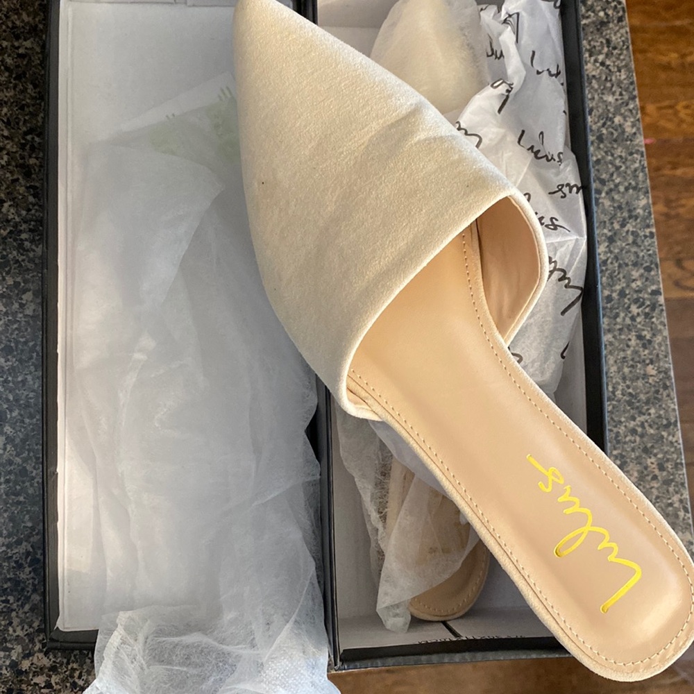 Lulu’s Lorena pointed toe slides